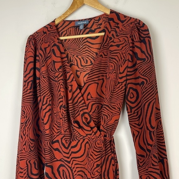 ModCloth wrap dress rust colour size small - Picture 3 of 9